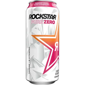 Rockstar Pure Zero Tangerine Mango Guava Strawberry